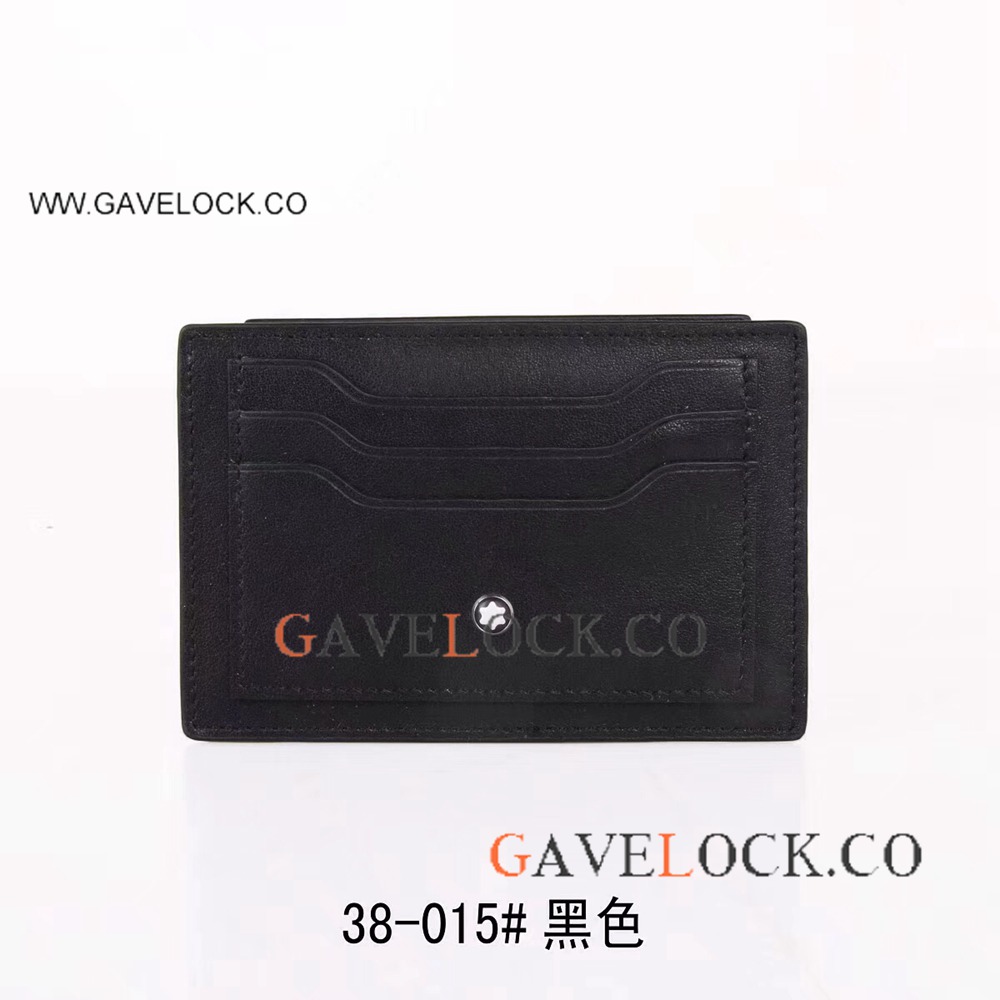 Black Leather Mont Blanc Card Holder Sale - Buy Replica